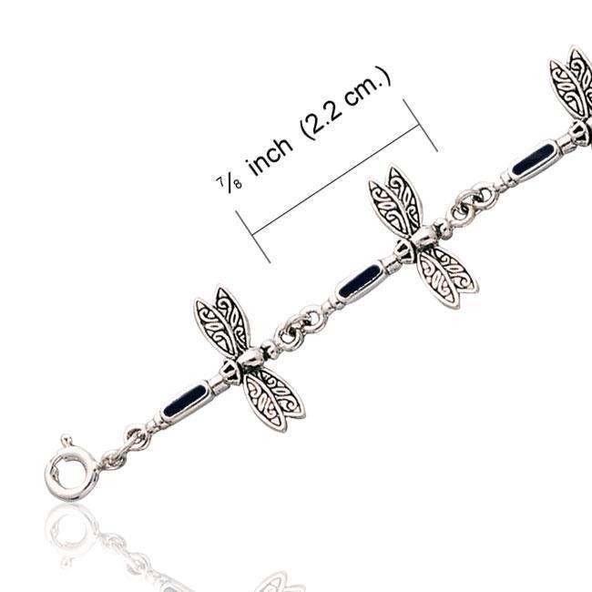 Dragonfly Link Silver Bracelet TBG704