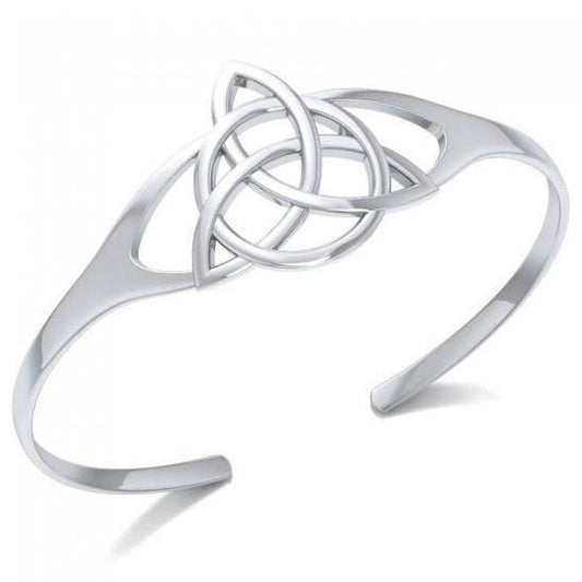 The magickal power of three ~ Triquetra Sterling Silver Cuff Bracelet TBG763