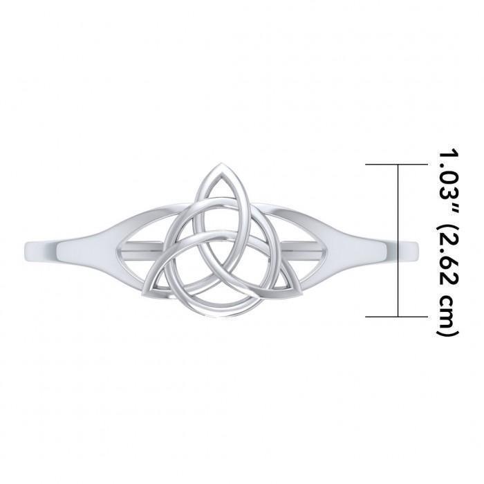 The magickal power of three ~ Sterling Silver Triquetra Cuff Bracelet Jewelry TBG763