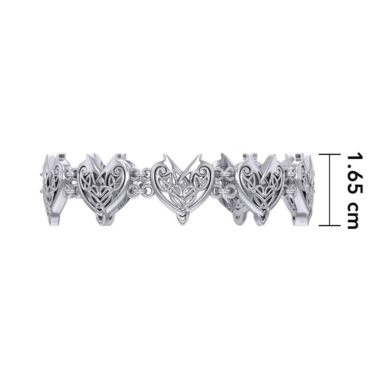 Joyous Celtic Hearts Silver Bracelet TBG773