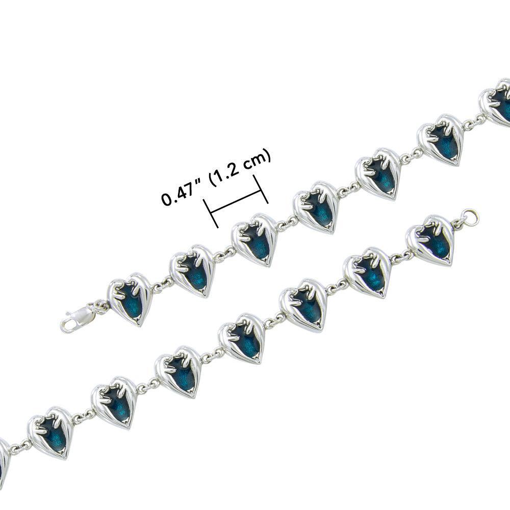 Twin Manatee Sterling Silver Link Bracelet TBL007