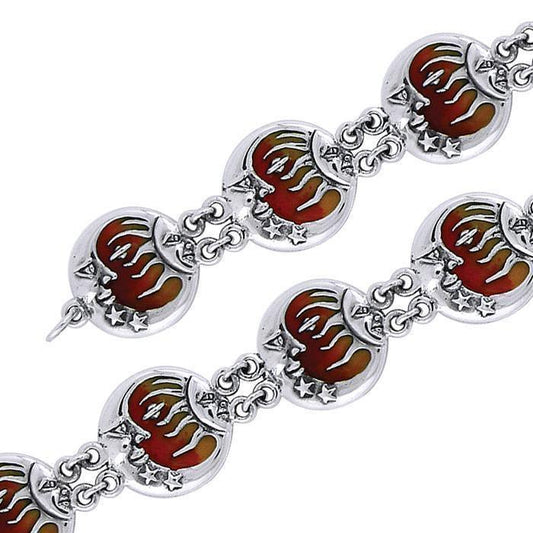 Moons Celestial Sterling Silver Bracelet with Enamel TBL090