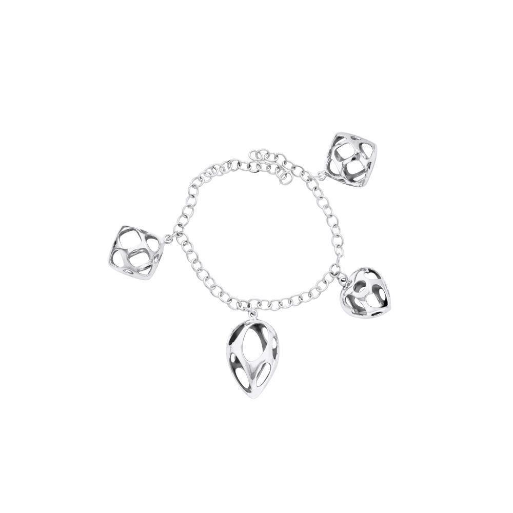 Beautiful Deep Within You Organic Silver Bracelet TBL244