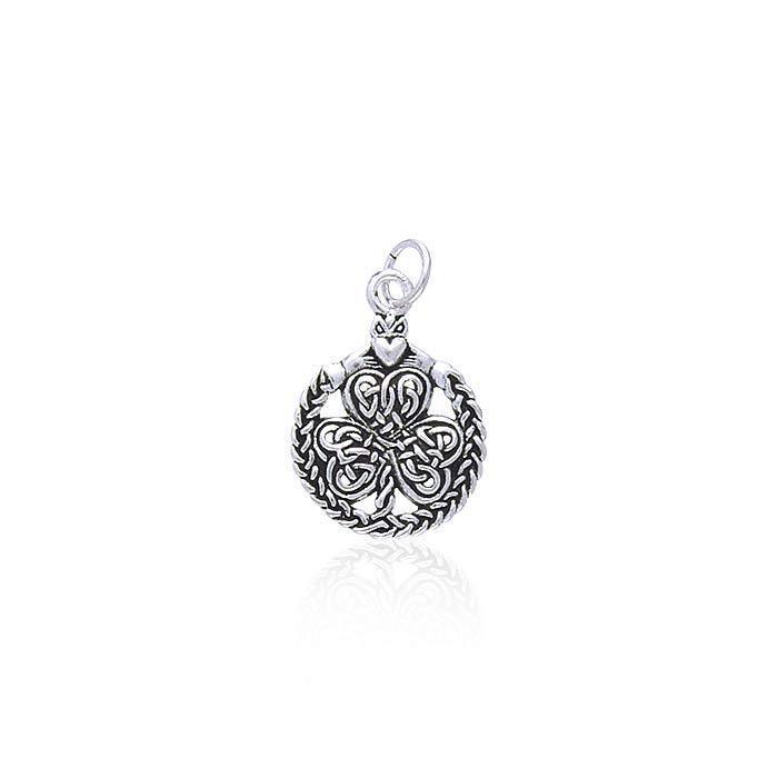 Celtic Shamrock & Irish Claddagh Silver Charm TC1082