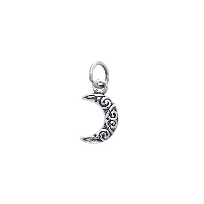 Celtic Spiral Crescent Moon Charm TC1084