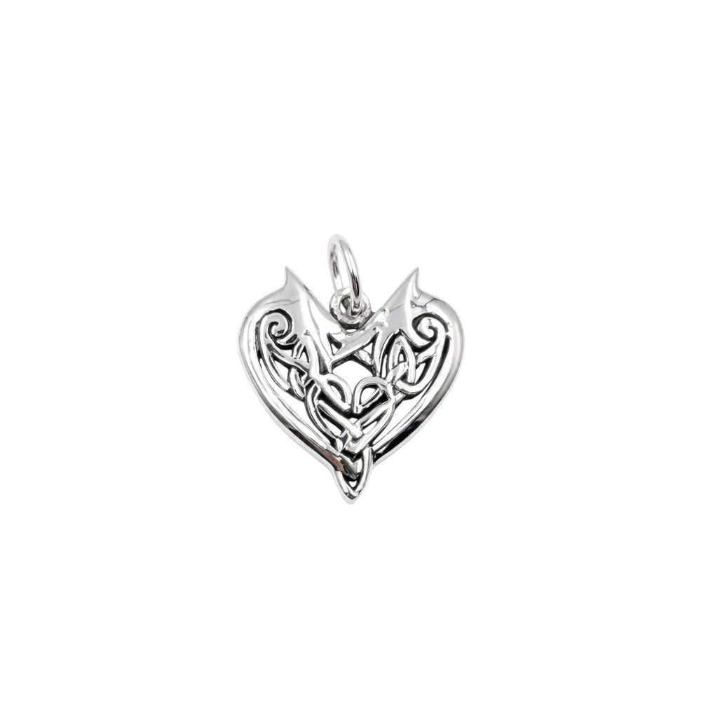 Joyous Celtic Heart Silver Charm TC1093