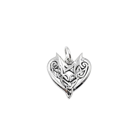 Joyous Celtic Heart Silver Charm TC1093