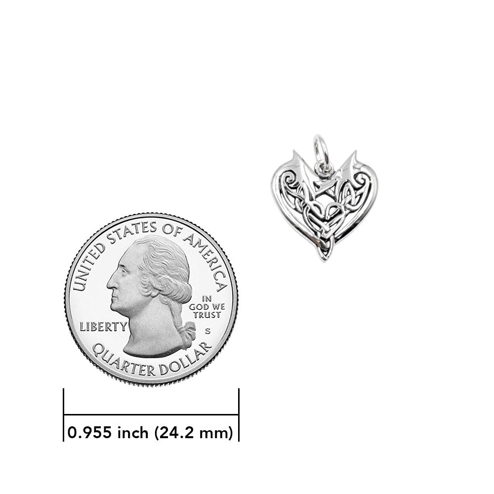 Joyous Celtic Heart Silver Charm TC1093