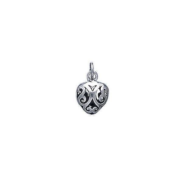 Celtic Spiral Filigree Heart CharmTC187