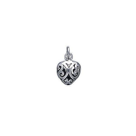 Celtic Spiral Filigree Heart CharmTC187