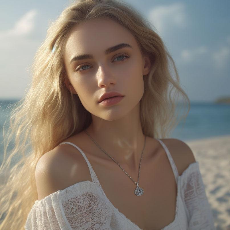 Tokens of the shore ~ Sterling Silver Jewelry Sand Dollar Charm TC216 - peterstone.dropshipping