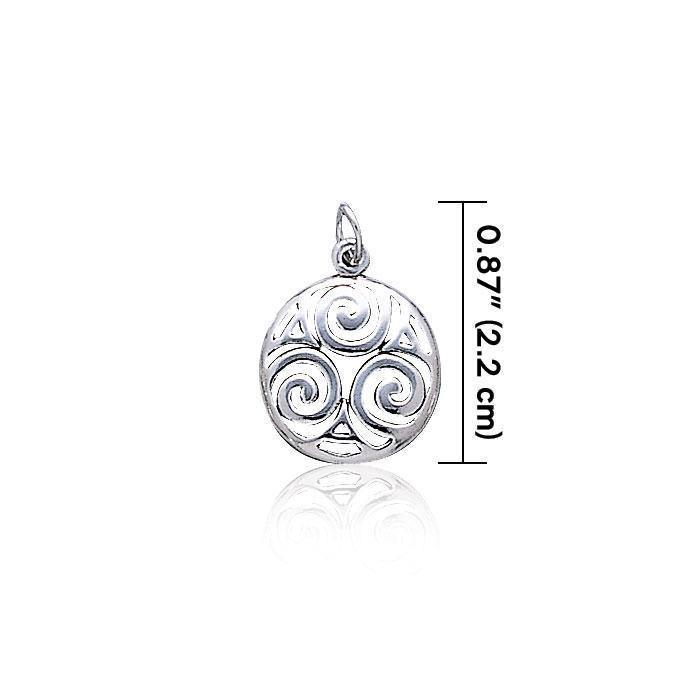 Celtic Triskelion Spiral Charm TC394