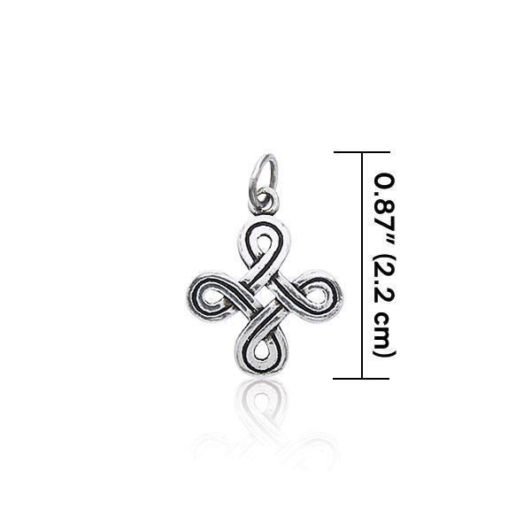 Shield Knot Silver Charm TC433