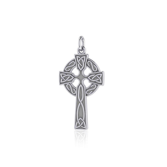 Celtic Knotwork Celtic Cross Silver Charm TC558