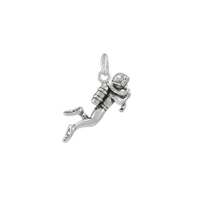 Unforgettable sea adventure ~ Sterling Silver Diver Charm TC593
