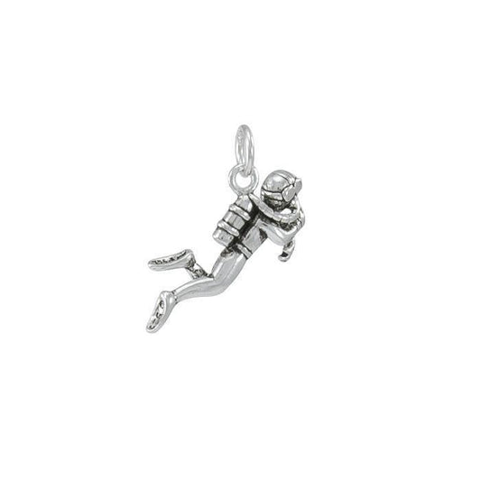 Unforgettable sea adventure ~ Sterling Silver Diver Charm TC593