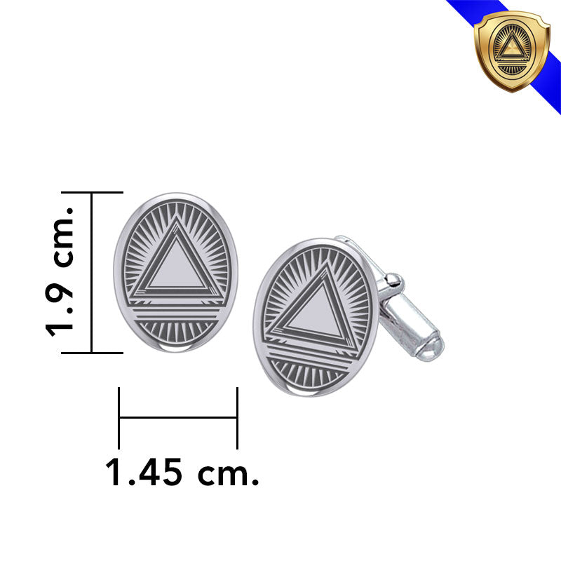 System Energy Symbol Silver Cufflinks TCL030