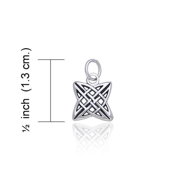 Celtic Knotwork Brigid's Cross Silver Charm TCM027