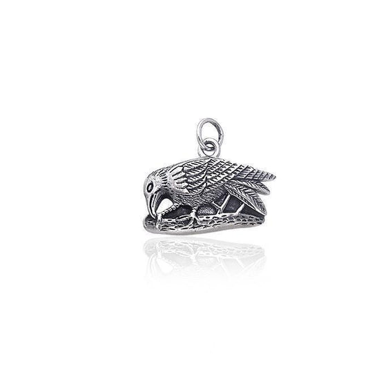 Raven Silver Charm By Ted Andrews TCM044