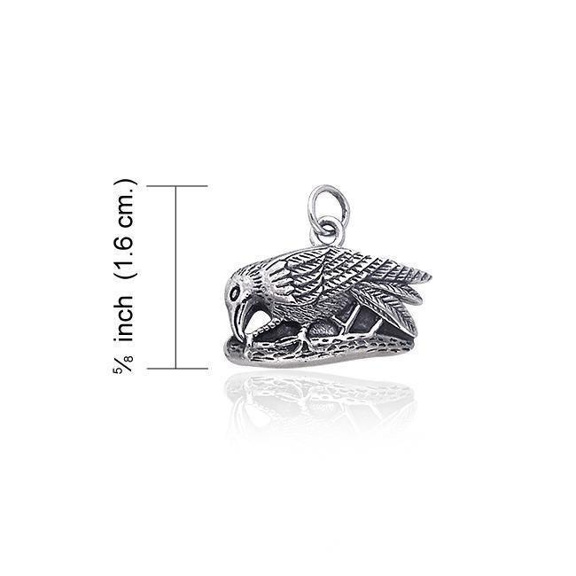 Raven Silver Charm By Ted Andrews TCM044