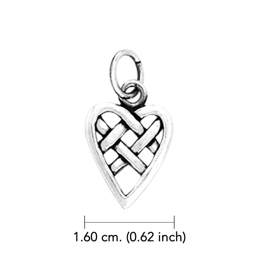 Celtic Knotwork Heart Silver Charm TCM047