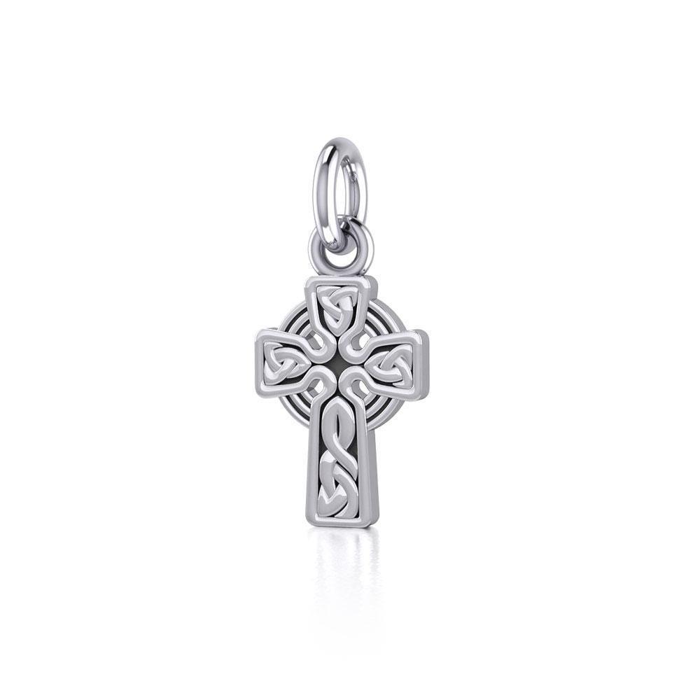 Celtic Knotwork Cross Silver Charm TCM051
