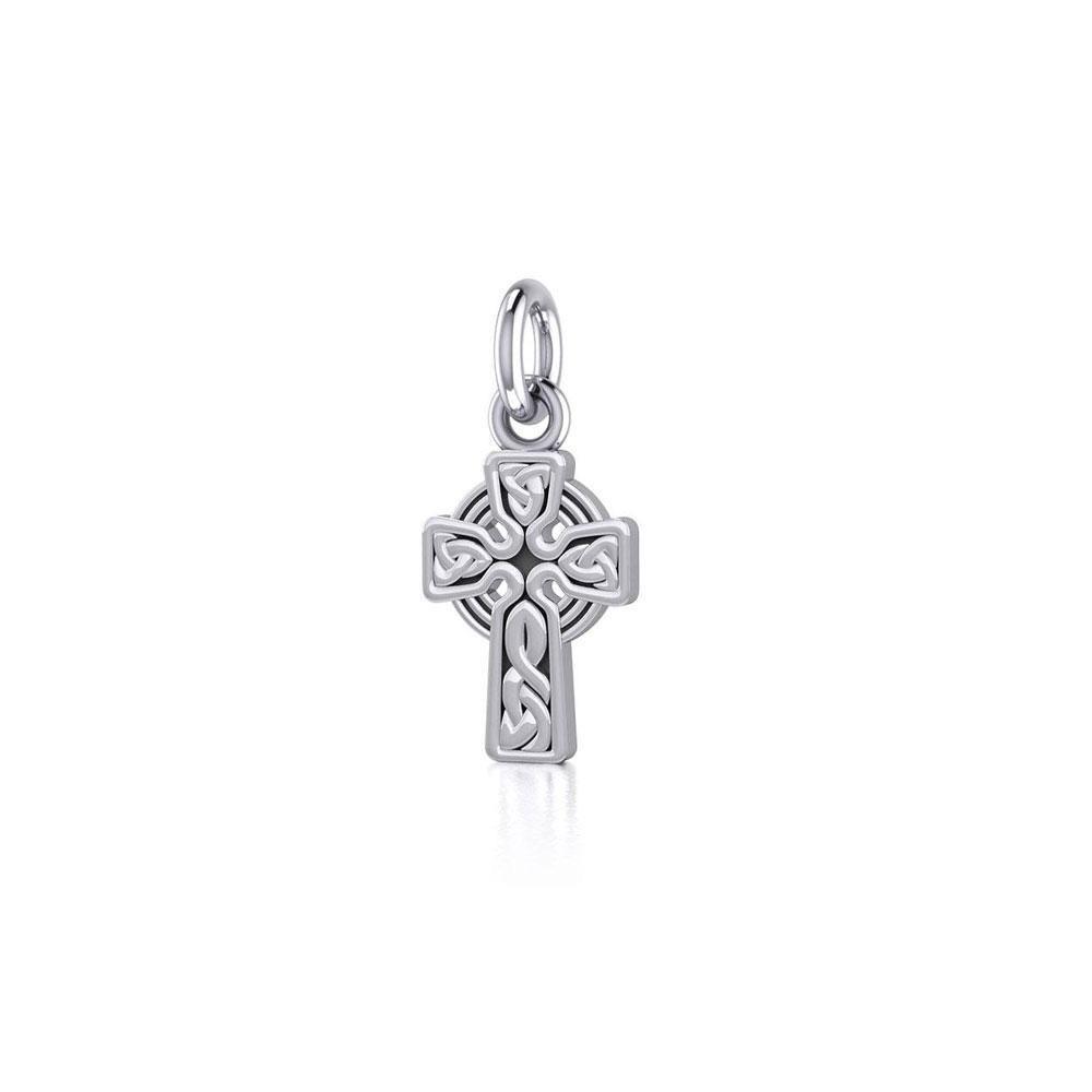 Celtic Knotwork Cross Silver Charm TCM051