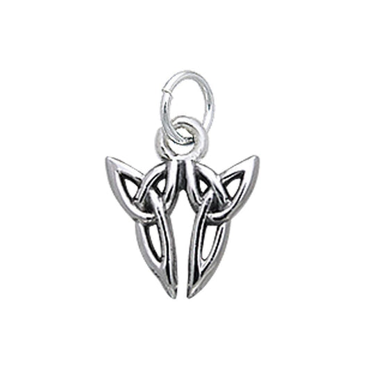 Celtic Twin Trinity Knot Silver Charm TCM055