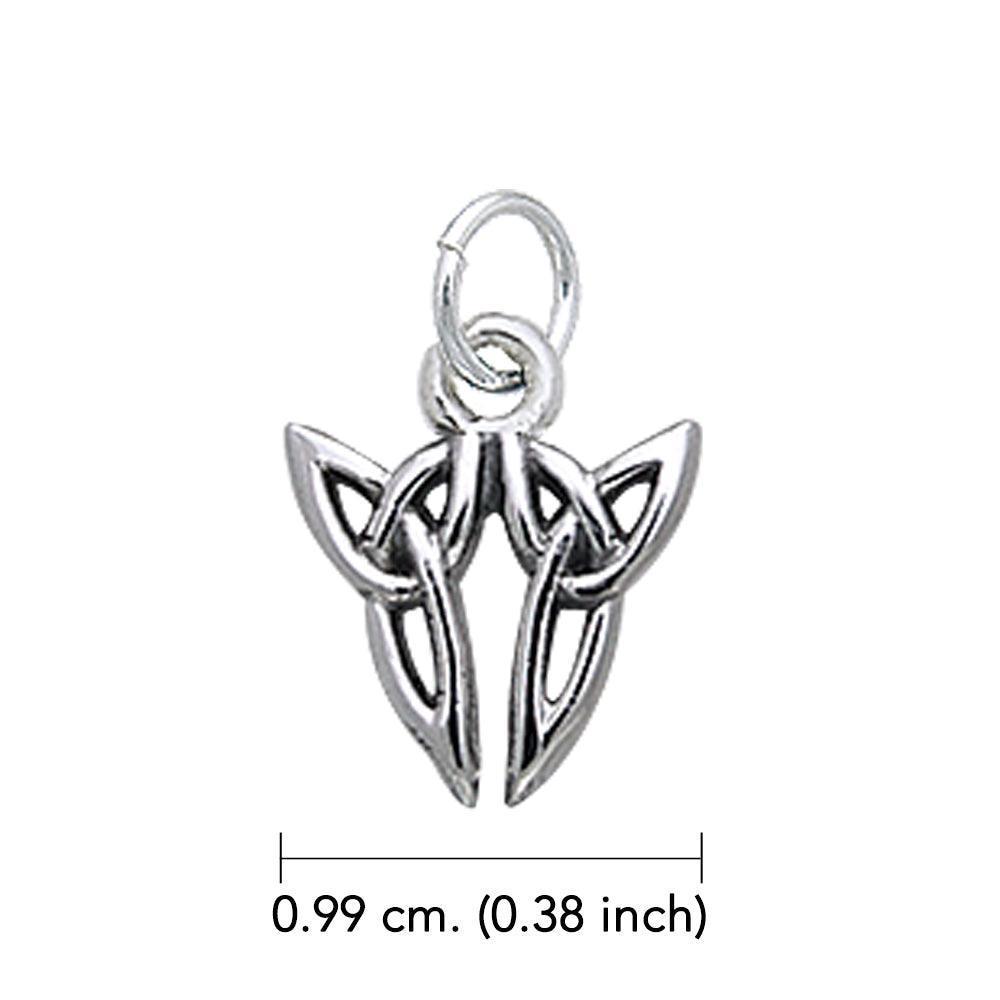Celtic Twin Trinity Knot Silver Charm TCM055