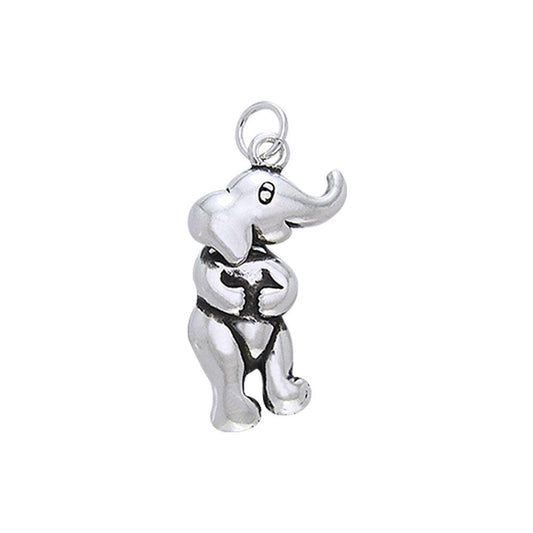 Standing Elephant Silver Charm TCM081