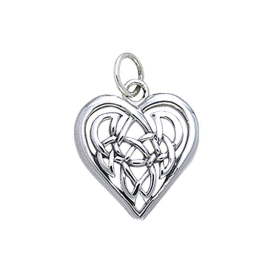 Celtic Knotwork Heart Silver Charm TCM105