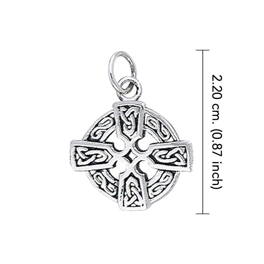 Celtic Knotwork Cross Silver Charm TCM106