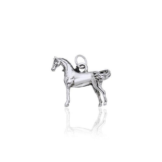 Small Arabian Horse Silver Charm TCM168