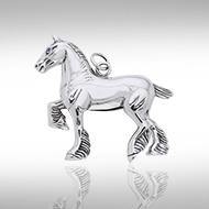 Draft Horse Silver Charm TCM174