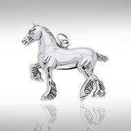 Draft Horse Silver Charm TCM174