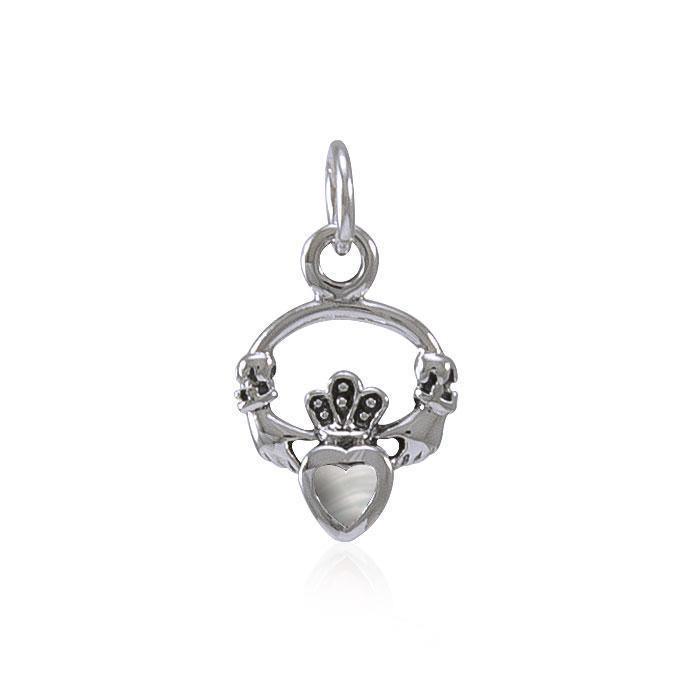 Silver Celtic Claddagh Birthstone Charm TCM274