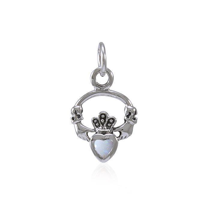 Silver Celtic Claddagh Birthstone Charm TCM274