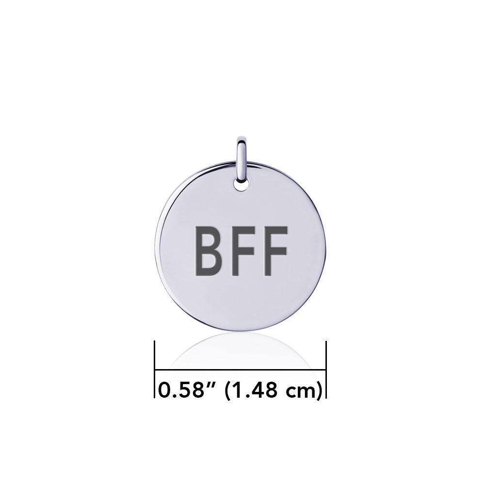 Power Word BFF Silver Disc Charm TCM320
