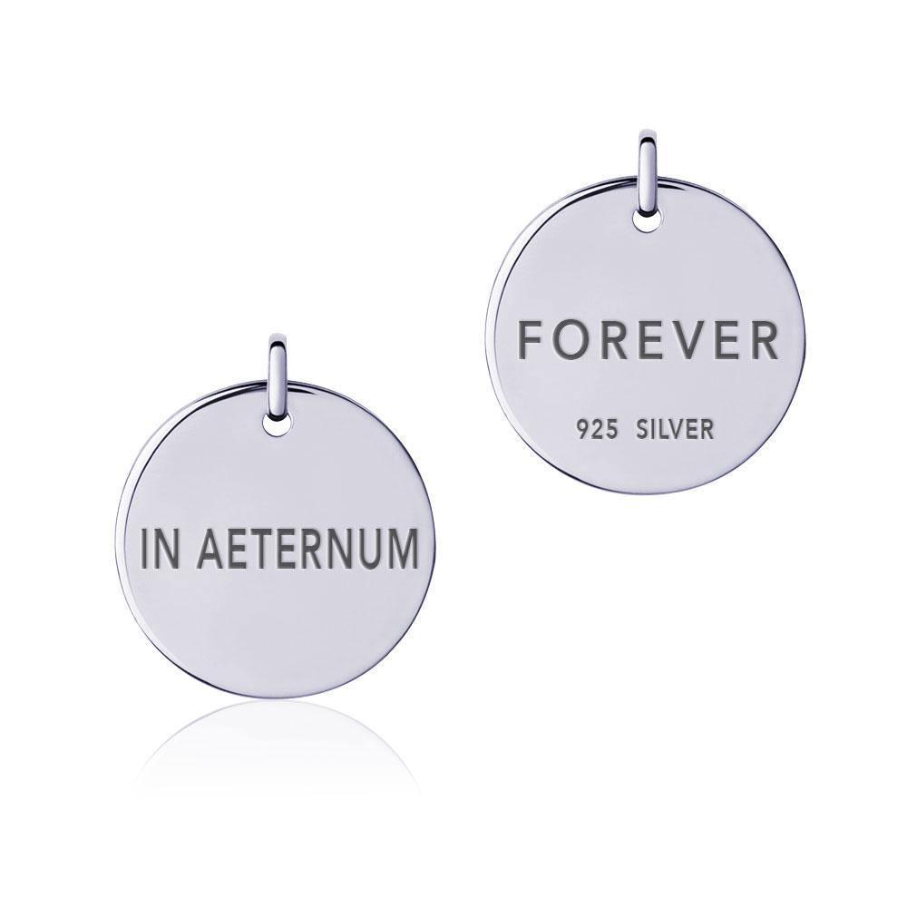 Power Word Forever or In Aeternum Silver Disc Charm TCM321