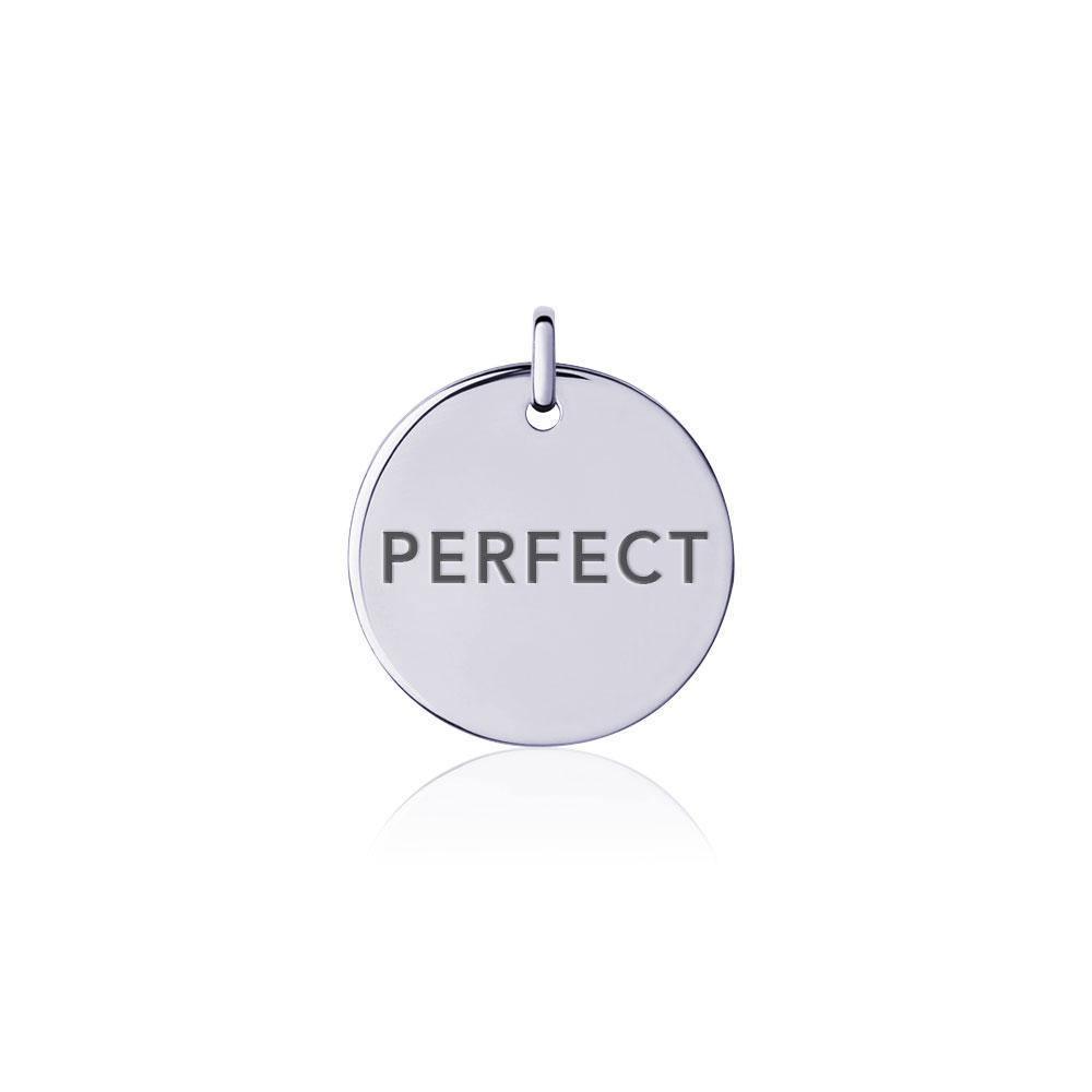Power Word Perfect Silver Disc Charm TCM334