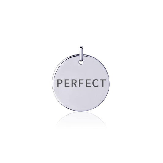 Power Word Perfect Silver Disc Charm TCM334