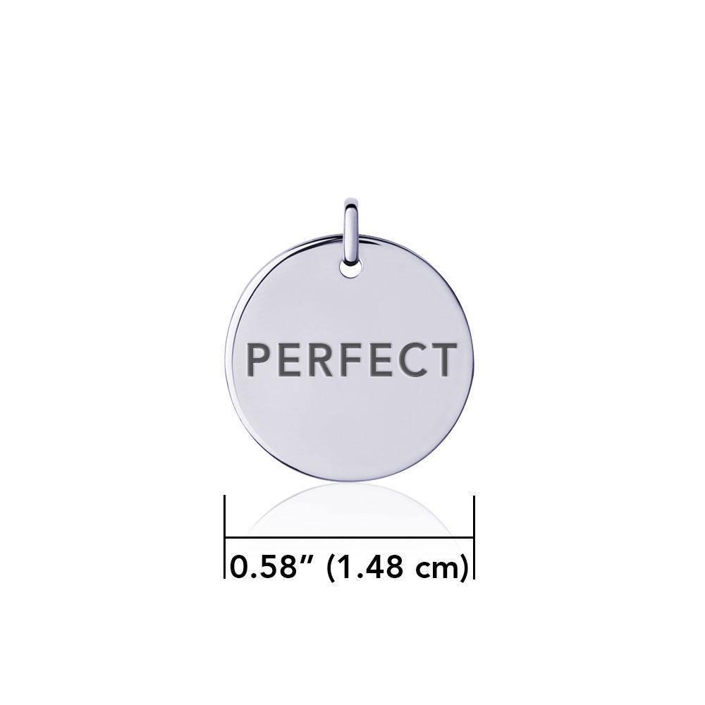 Power Word Perfect Silver Disc Charm TCM334