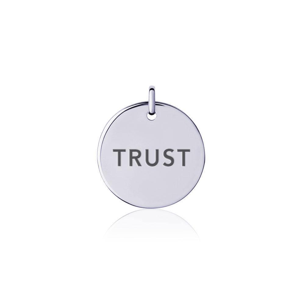 Power Word Trust Silver Disc Charm TCM337