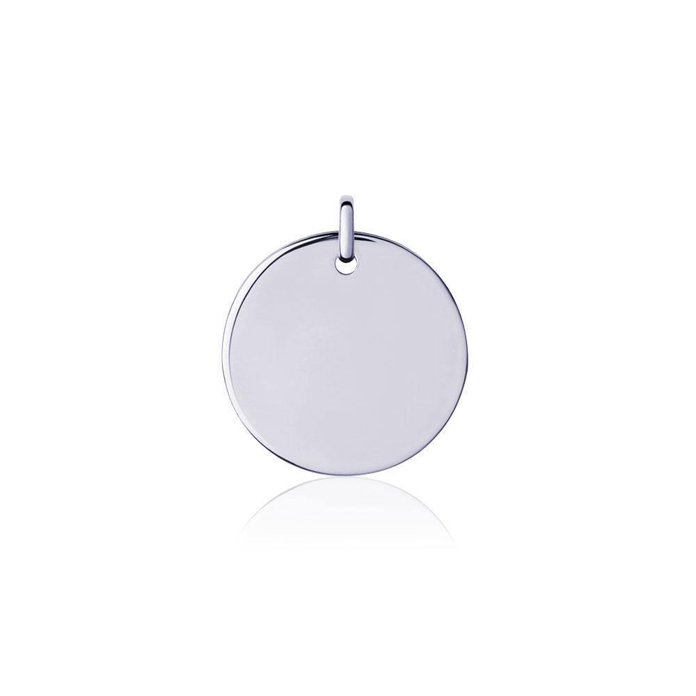 Blank Silver Disc Charm TCM338