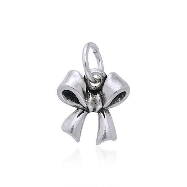 Ribbon Silver Charm TCM340