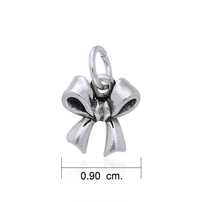 Ribbon Silver Charm TCM340