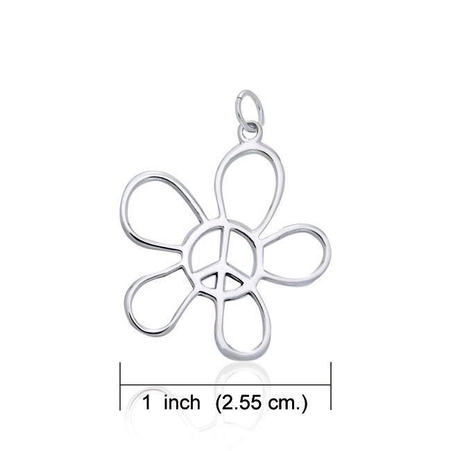 Flower Peace Silver Charm TCM398