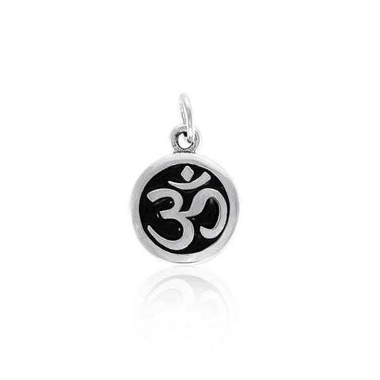 Round Om Silver Charm TCM515