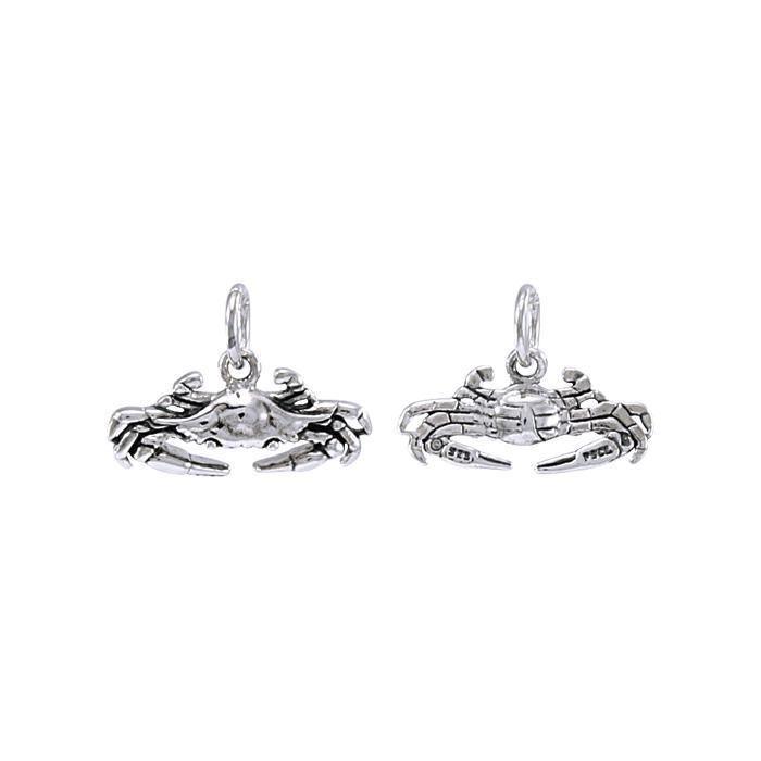 3 Dimensional Blue Crab Silver Charm TCM580