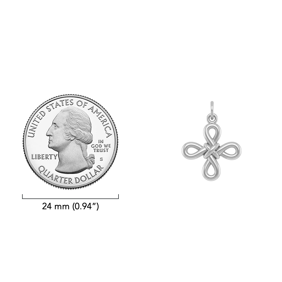 Knot Cross Sterling Silver Charm TCM625*